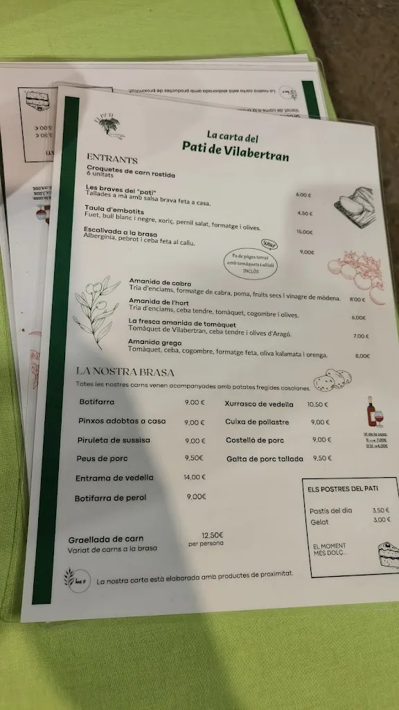 Menu_El Pati de Vilabertran_Vilabertran_image_1