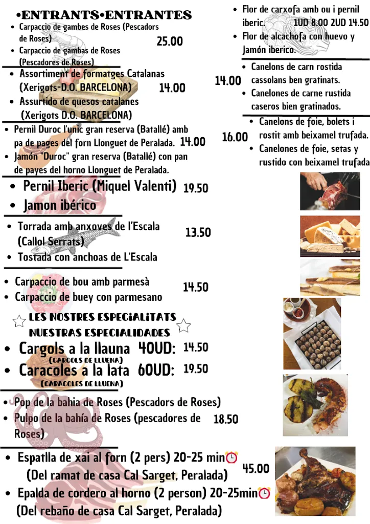 Menu_Restaurant Bar La Sínia - Cafeteria_Vilabertran_immagine_3