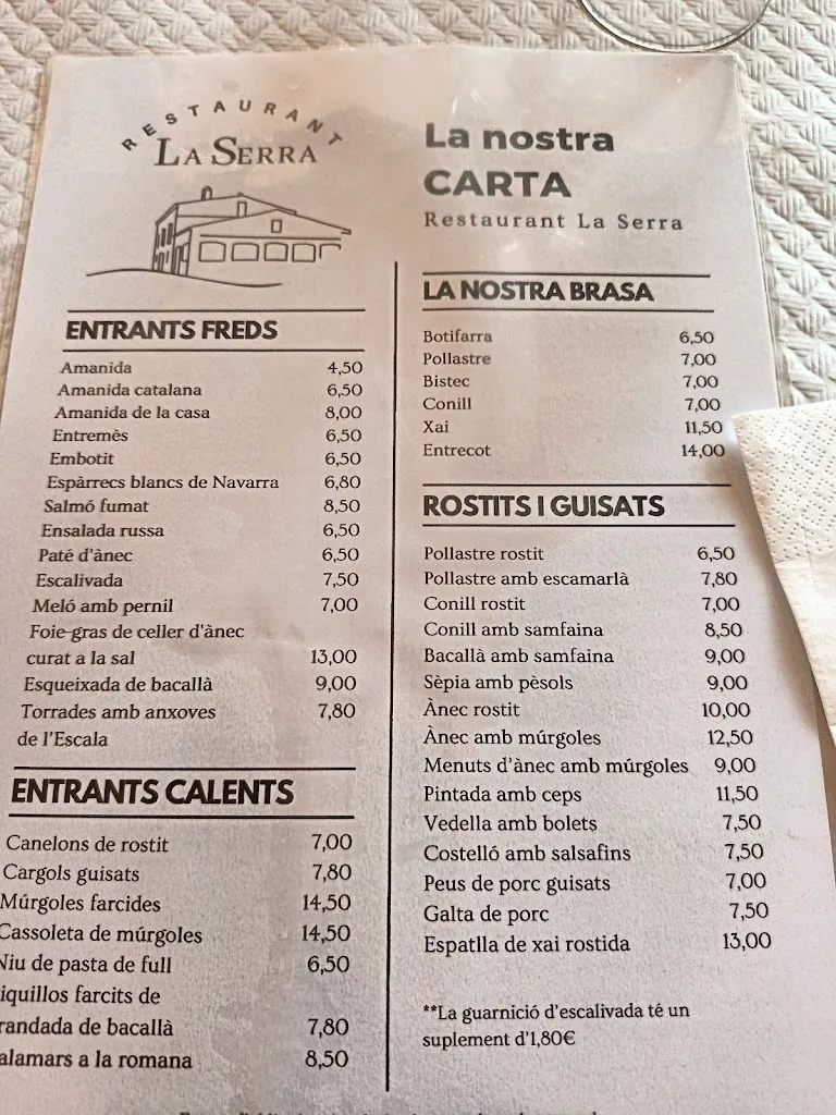 Menu_Restaurant La Serra_Vilademuls_image_2