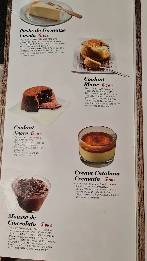 Menü_Restaurant Mesón del Lleó_Viladamat_Bild_2