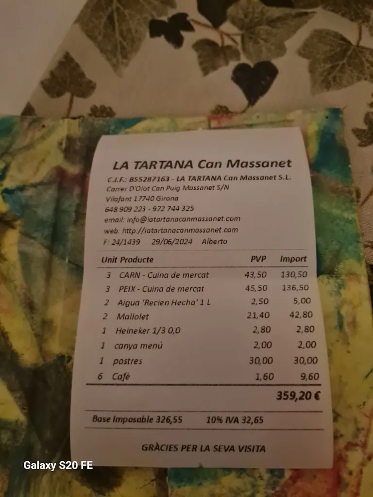 Menu_La Tartana Can Massanet_Vilafant_image_3