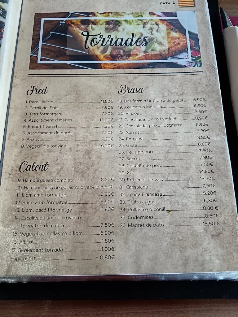 Menu_Restaurant l'Arengada_Vilafant_image_1