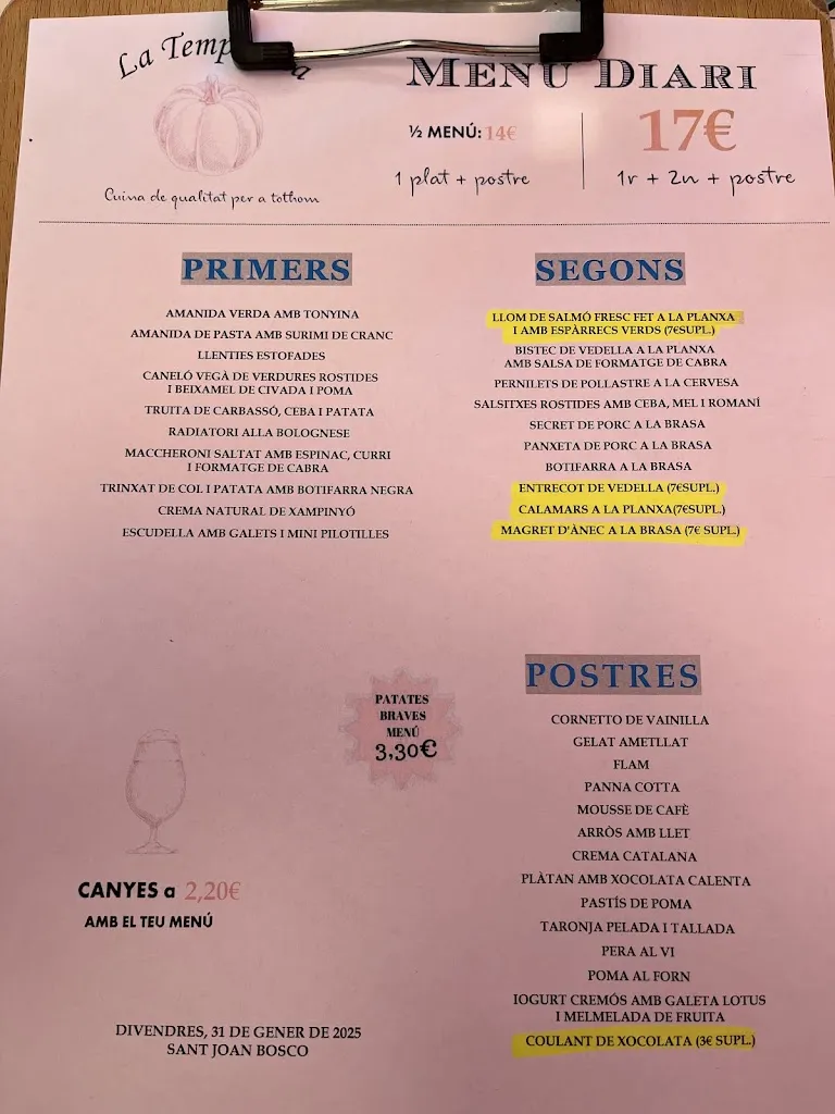 Menu_Restaurant La Temporada_Vilablareix_image_1