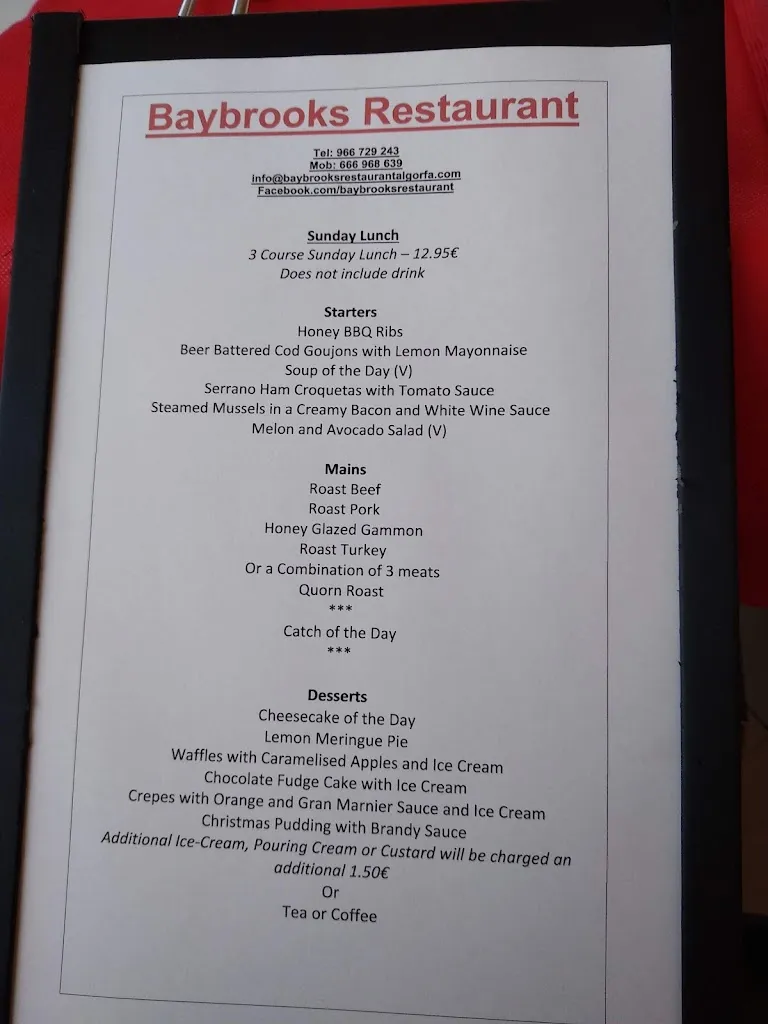 Menu_Baybrooks Restaurant_Algorfa_image_1