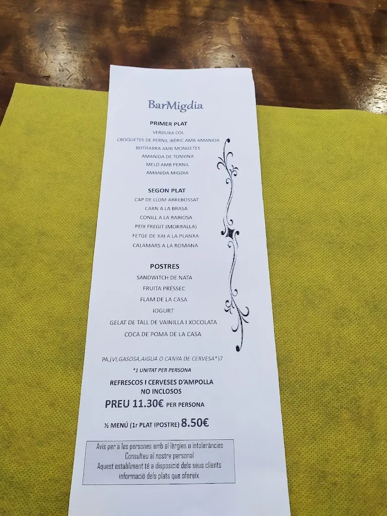Menu_Restaurant Migdia_Vilablareix_image_2