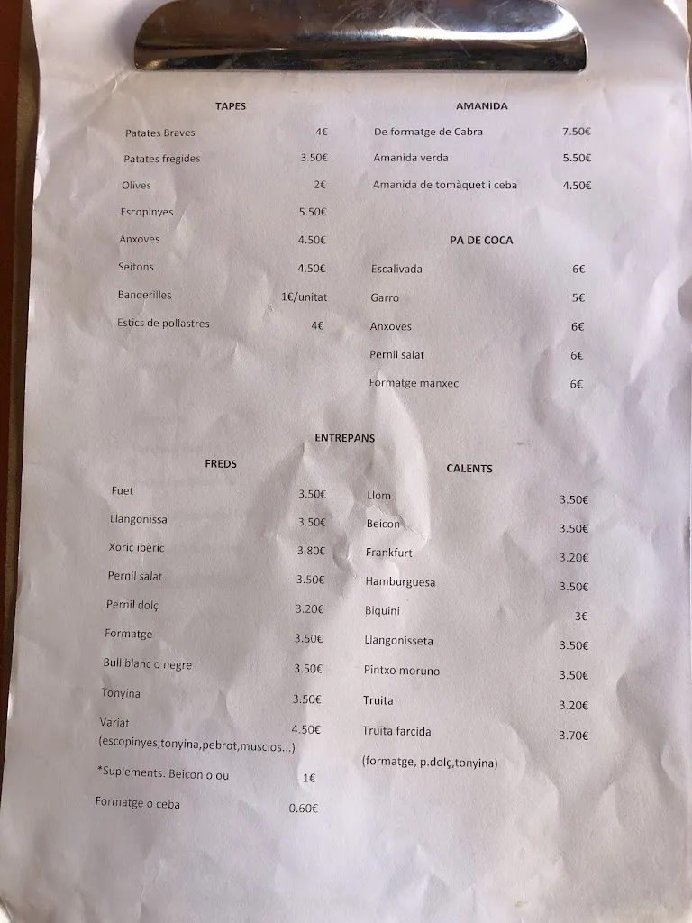 Menu_Bar Restaurant Can Parlet_Vilallonga de Ter_image_1