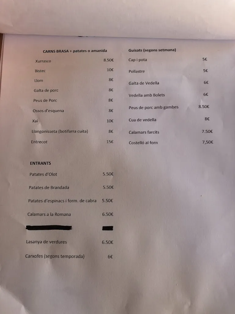 Menu_Bar Restaurant Can Parlet_Vilallonga de Ter_image_2