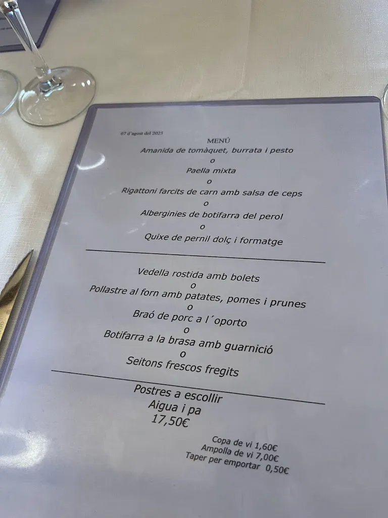 Menu_Hotel Masia del Montseny_Viladrau_image_1