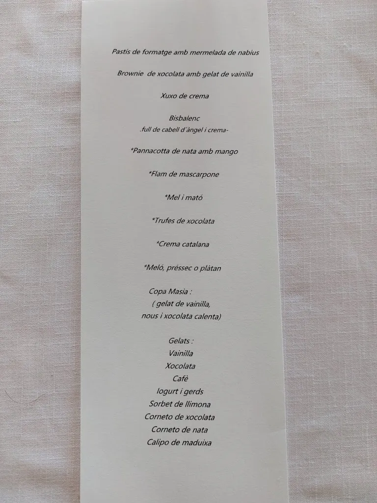 Menu_Hotel Masia del Montseny_Viladrau_image_3