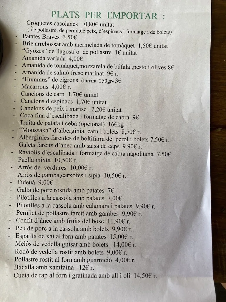 Menu_Hotel Masia del Montseny_Viladrau_image_4