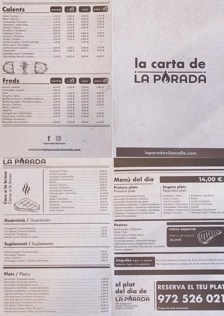 Menu_Restaurant La Parada_Vilamalla_image_1
