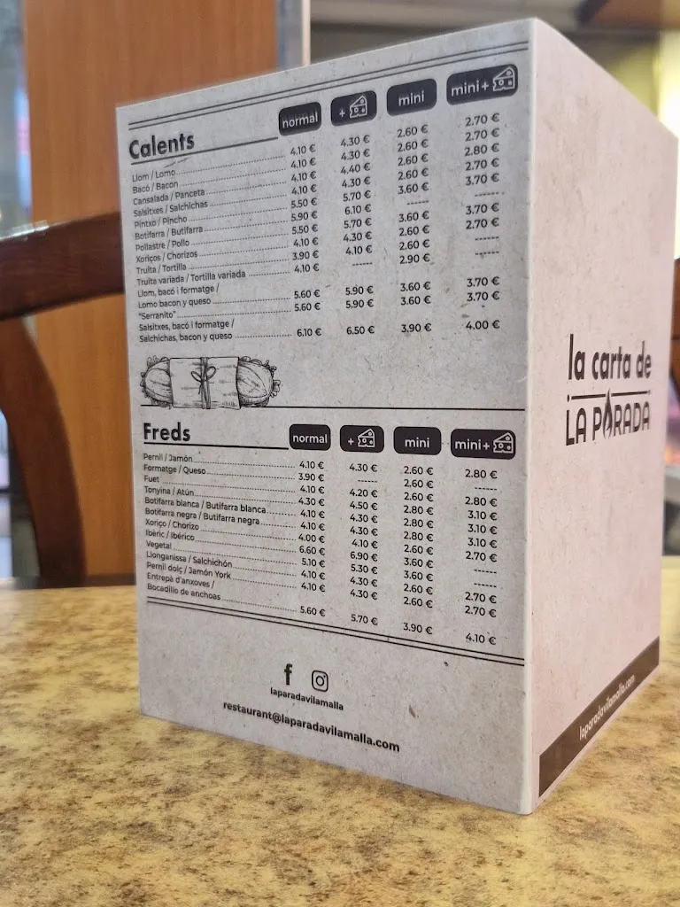 Menu_Restaurant La Parada_Vilamalla_image_3