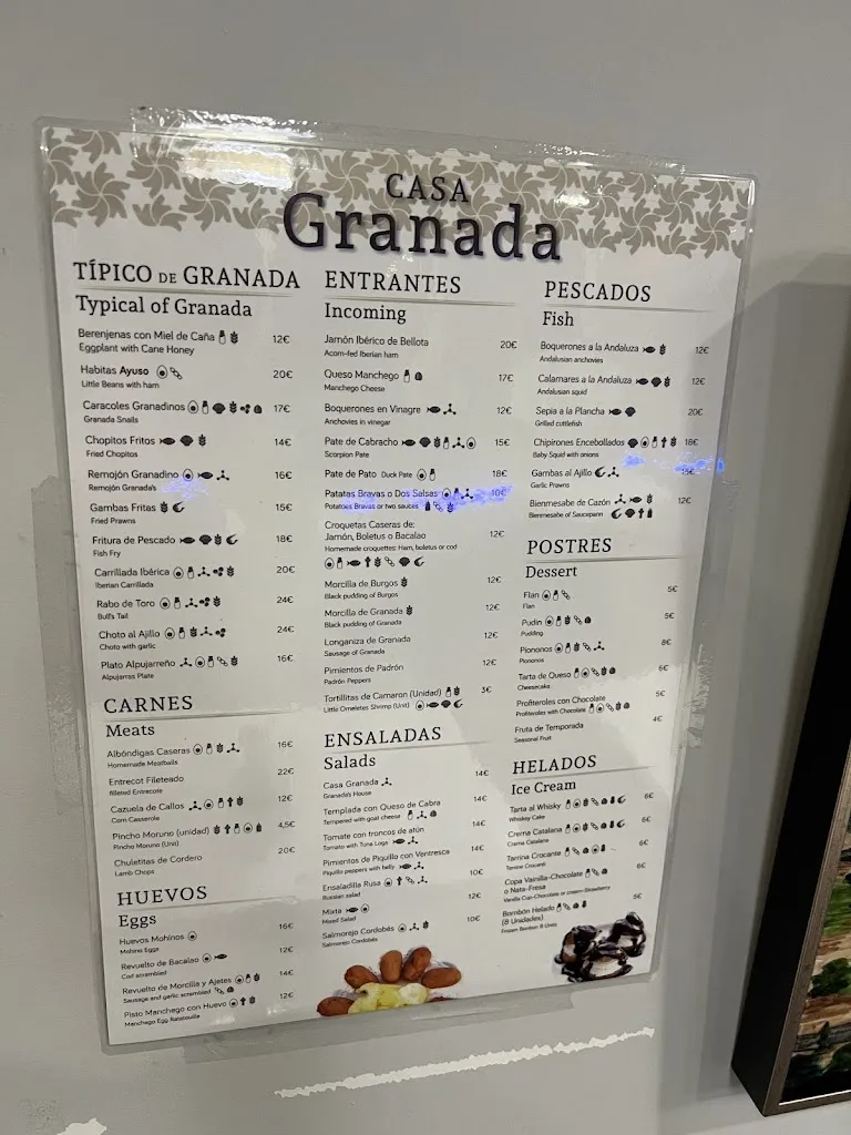 Menu_Granada House in Madrid_Agrón_image_1