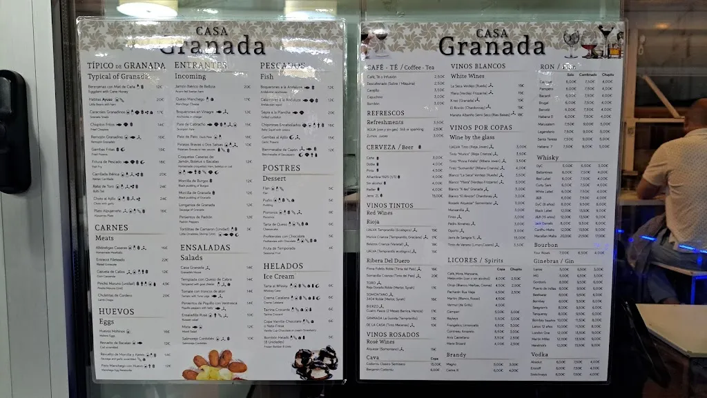 Menu_Granada House in Madrid_Agrón_image_2