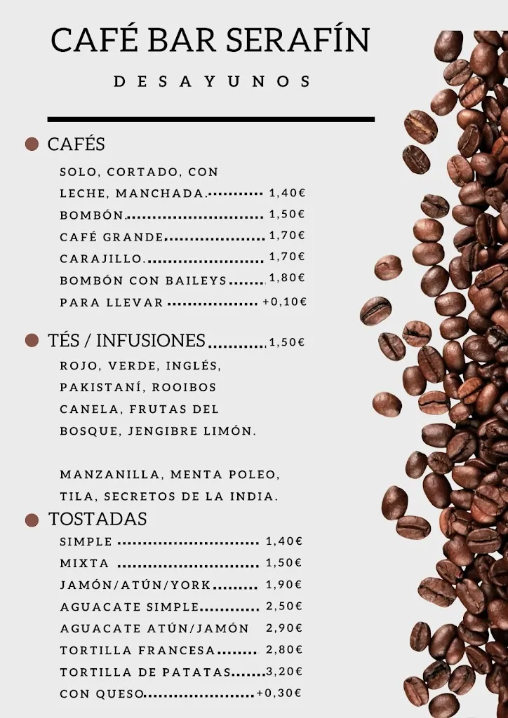 Menu_Café Bar Serafín_Albuñol_image_1