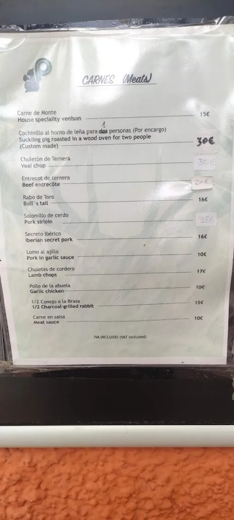 Menü_Meson Los Prados_Albuñuelas_Bild_3