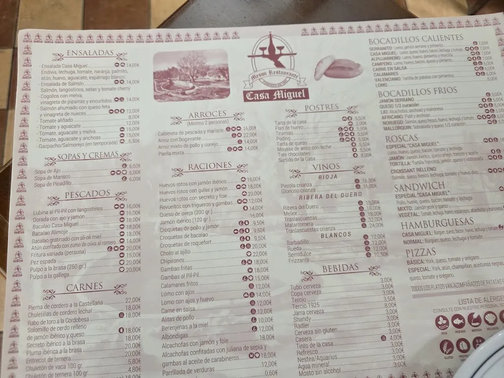 Menü_Restaurante Casa Miguel_Alfacar_Bild_1