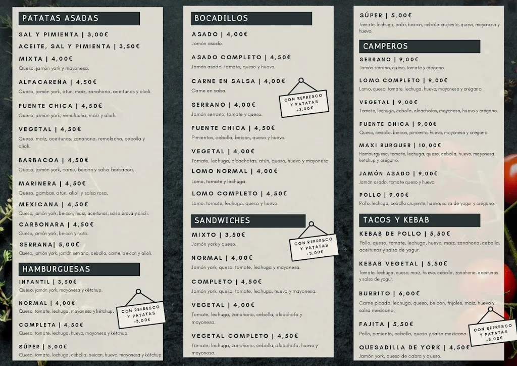 Menu_Café Bar Fuente Chica_Alfacar_image_1