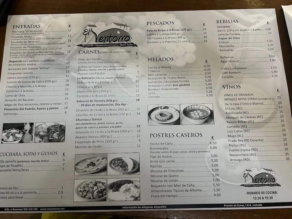 Menu_El Ventorro Alhama de Granada_Alhama de Granada_image_2
