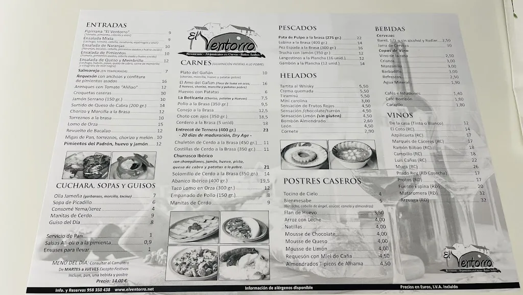 Menu_El Ventorro Alhama de Granada_Alhama de Granada_image_3