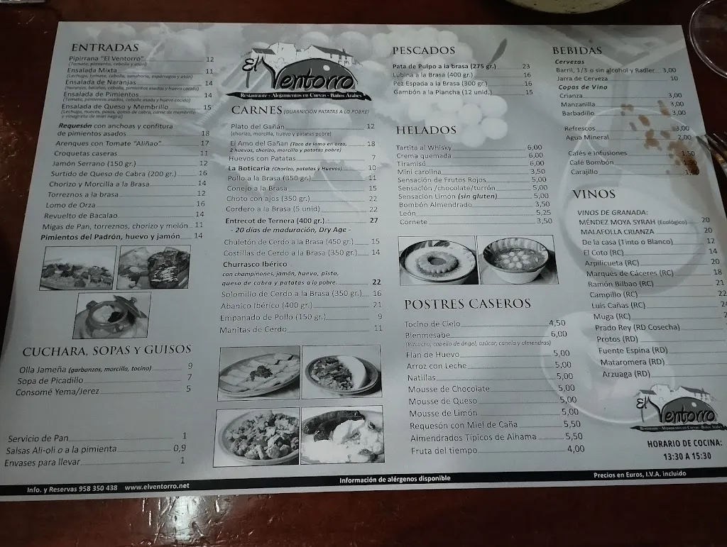 Menu_El Ventorro Alhama de Granada_Alhama de Granada_image_4