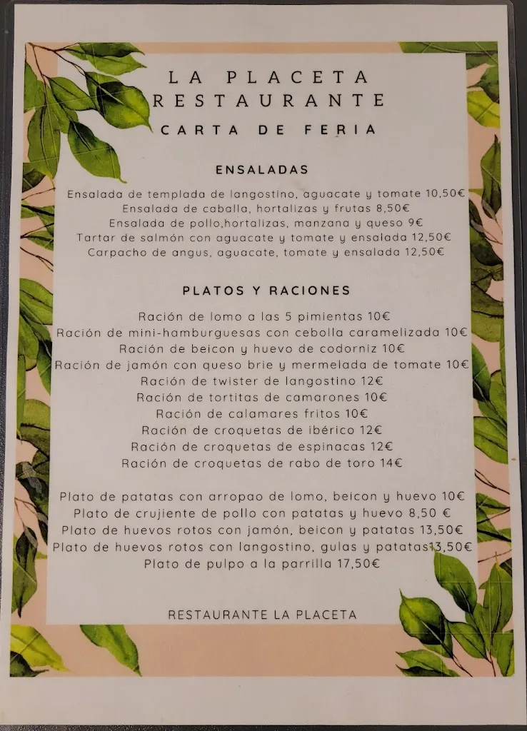 Menu_Restaurante La Placeta_Alhama de Granada_image_1