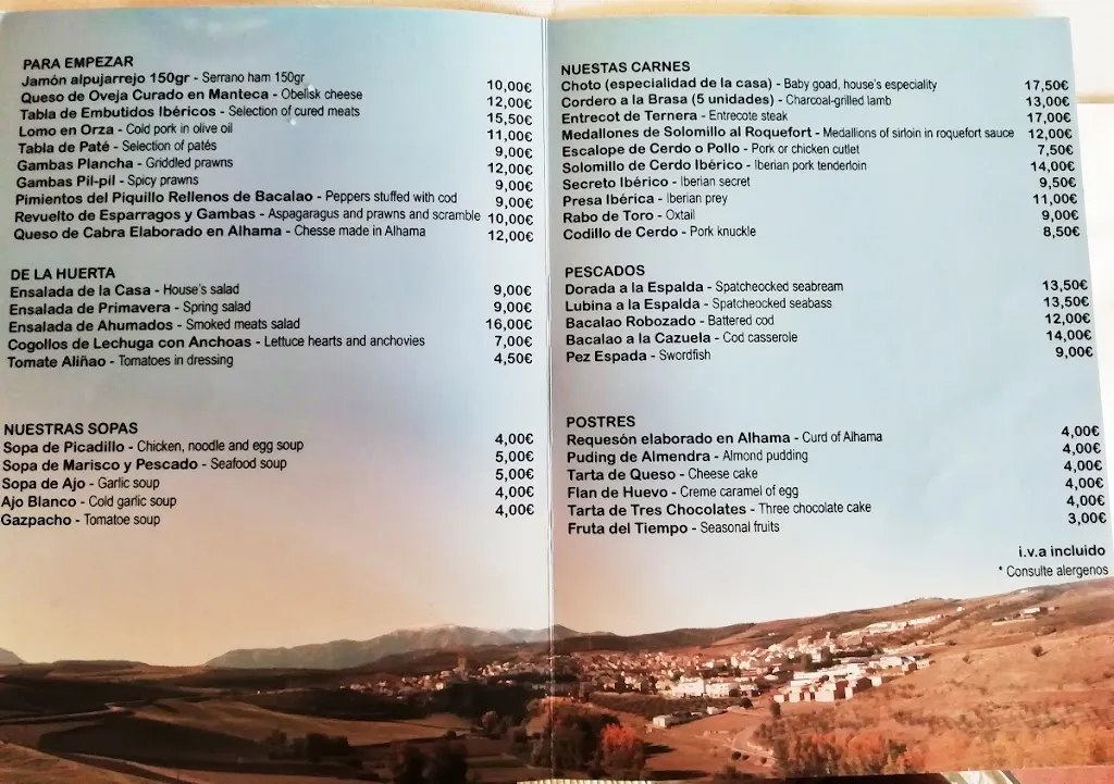 Menu_MESÓN RESTAURANTE RAYA_Alhama de Granada_image_4