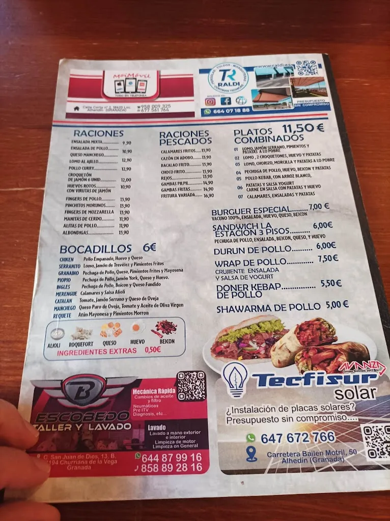 Menu_Taberna Estación 12 | 100 Tapas en Alhendín, Granada_Alhendín_image_2