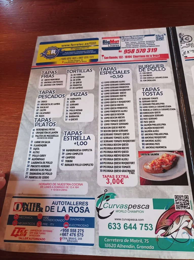 Menu_Taberna Estación 12 | 100 Tapas en Alhendín, Granada_Alhendín_image_3