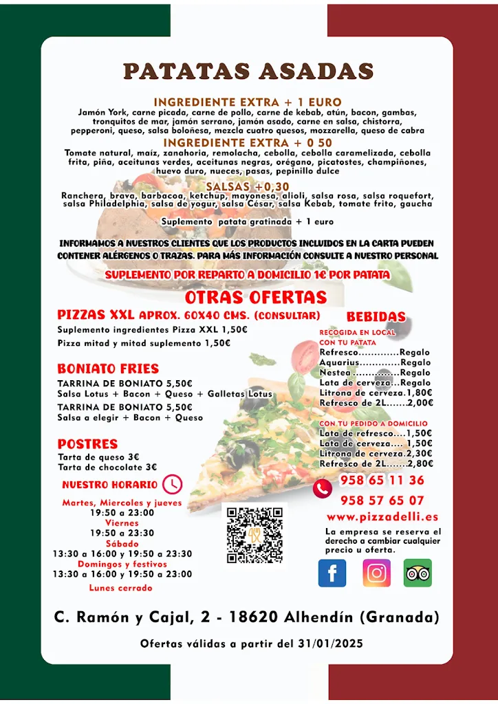 Menu_Restaurante Pizzarelli Alhendín_Alhendín_image_3