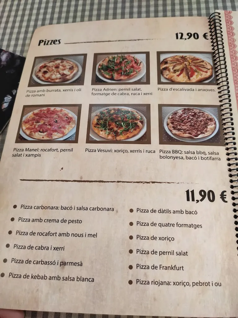 Menu_Pizzeria Anna_Tossa de Mar_image_1