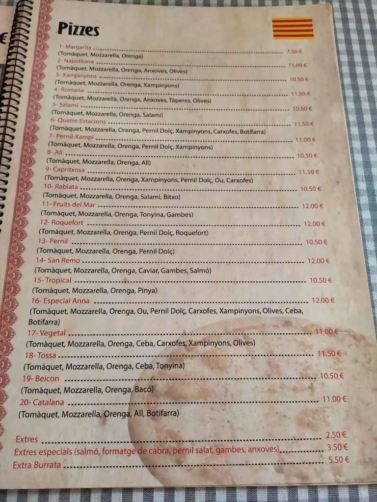 Menu_Pizzeria Anna_Tossa de Mar_image_3