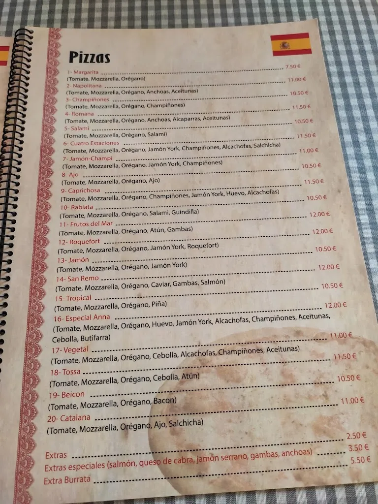 Menu_Pizzeria Anna_Tossa de Mar_image_4
