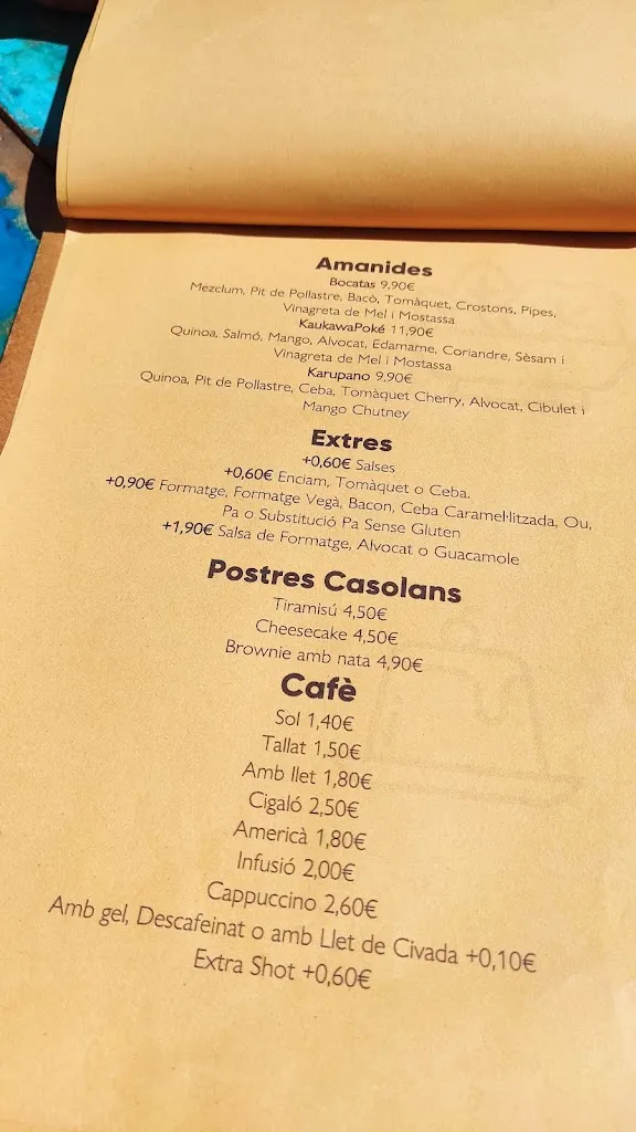 Menu_Bar Bocata's_Tossa de Mar_immagine_3