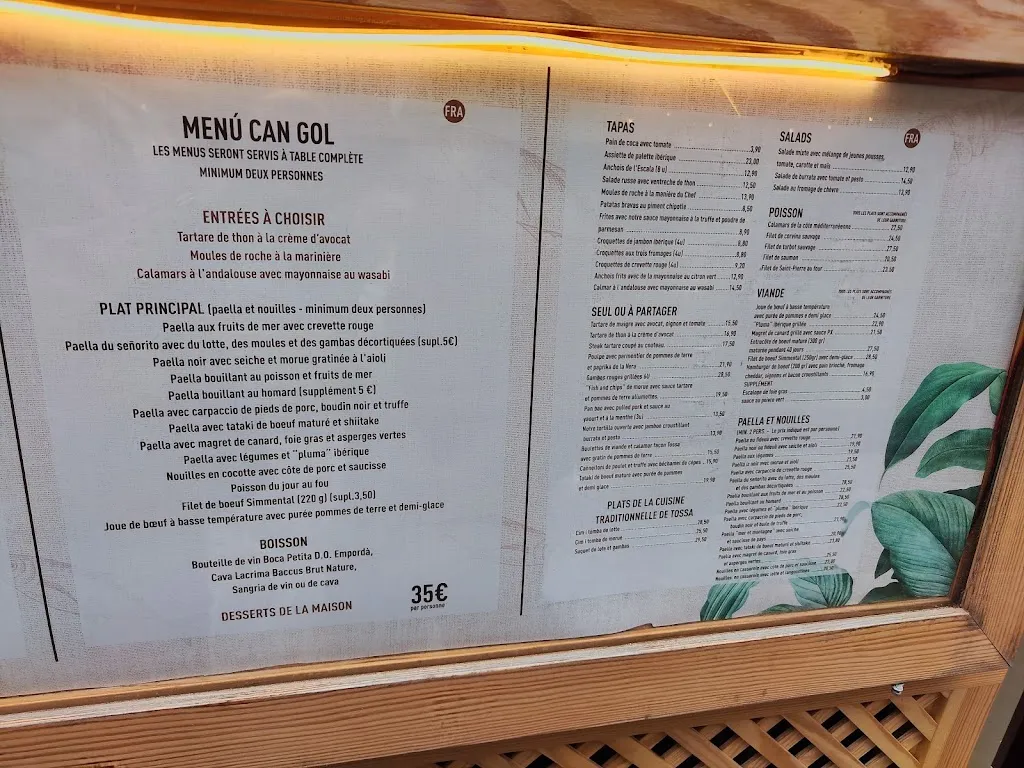 Menu_Restaurant Can Gol_Tossa de Mar_image_4