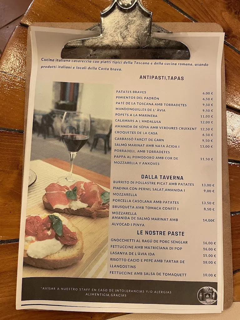Menu_La Taverna da Paolo_Tossa de Mar_image_2