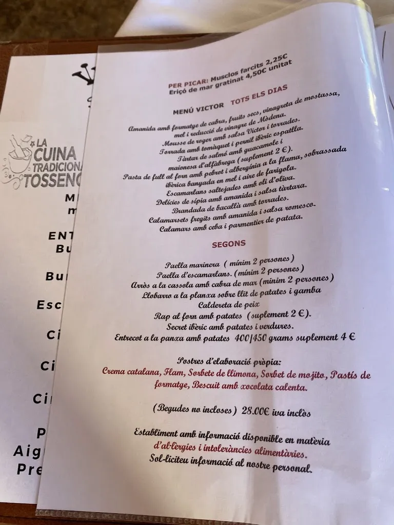 Menu_Restaurant Victor_Tossa de Mar_image_1