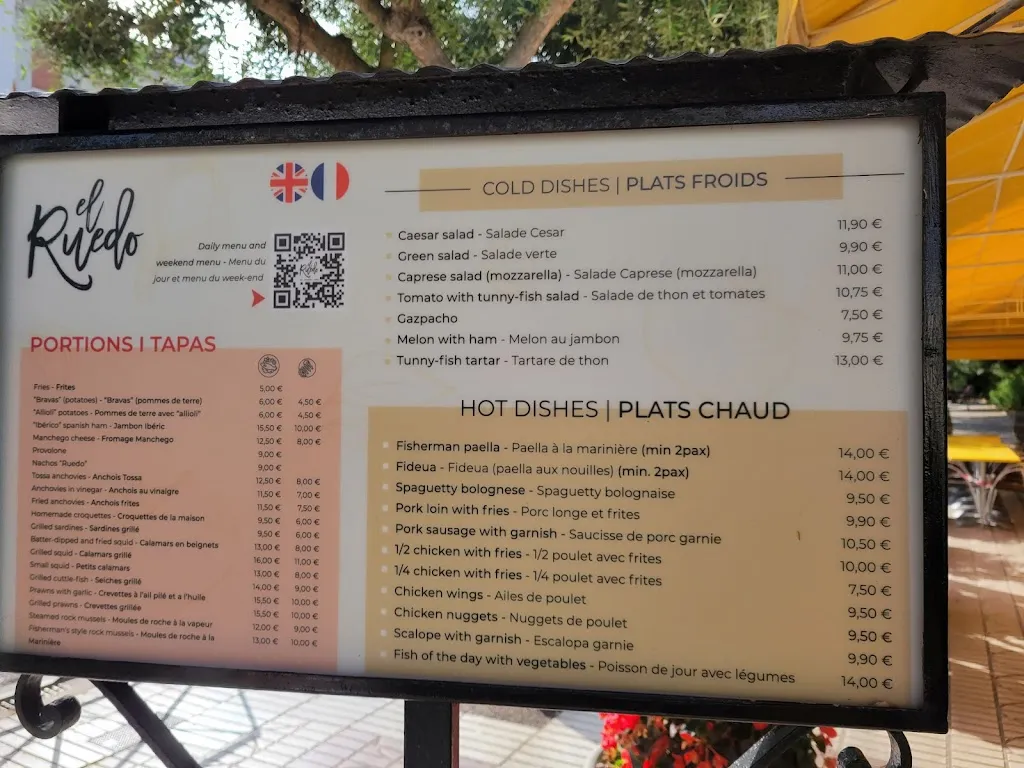 Menu_Restaurant El Ruedo de Tossa_Tossa de Mar_image_1