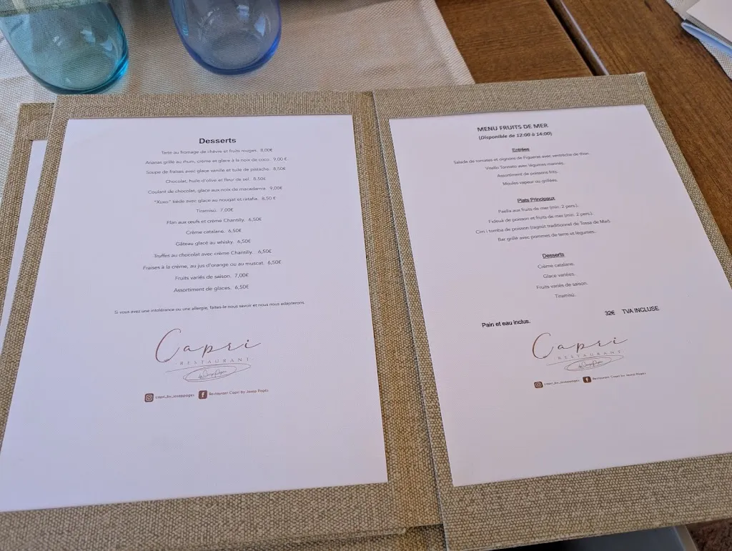 Menu_Restaurant Capri by Josep Pagès_Tossa de Mar_image_2