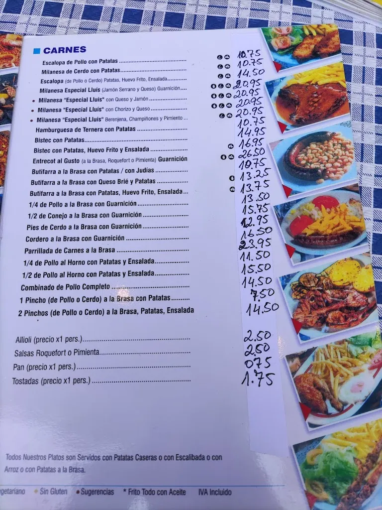 Menu_Restaurant Pizzería Bar Lluís_Tossa de Mar_immagine_1