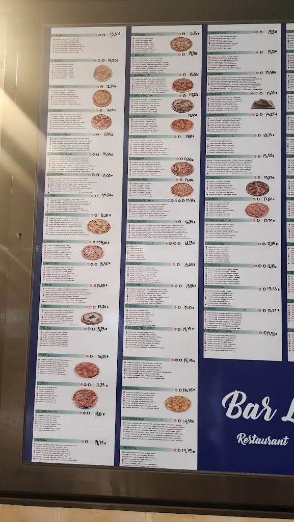 Menu_Restaurant Pizzería Bar Lluís_Tossa de Mar_immagine_2