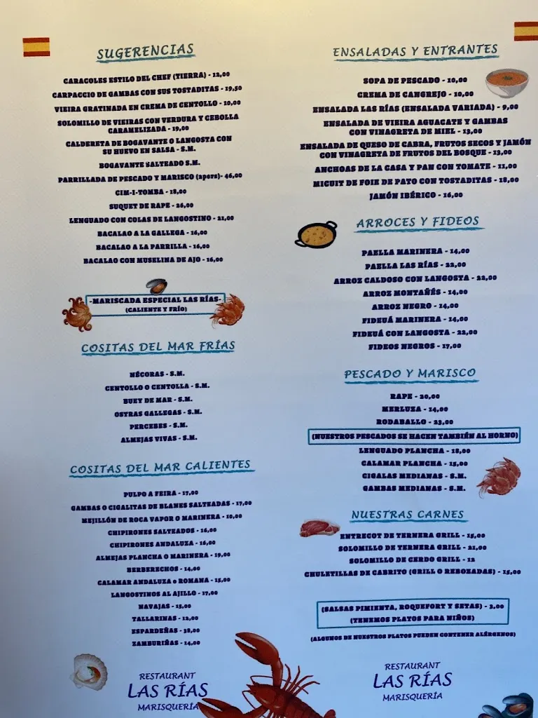 Menu_Restaurant Las Rías_Tossa de Mar_image_2