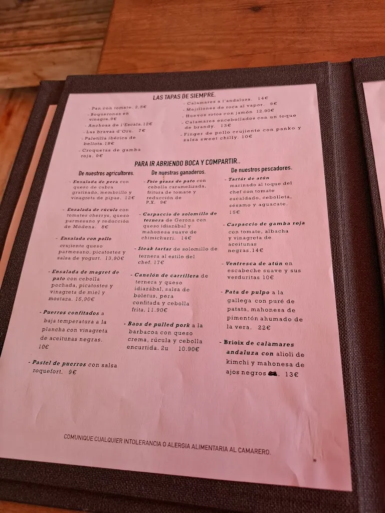 Menu_Can d'Oru_Tossa de Mar_immagine_2