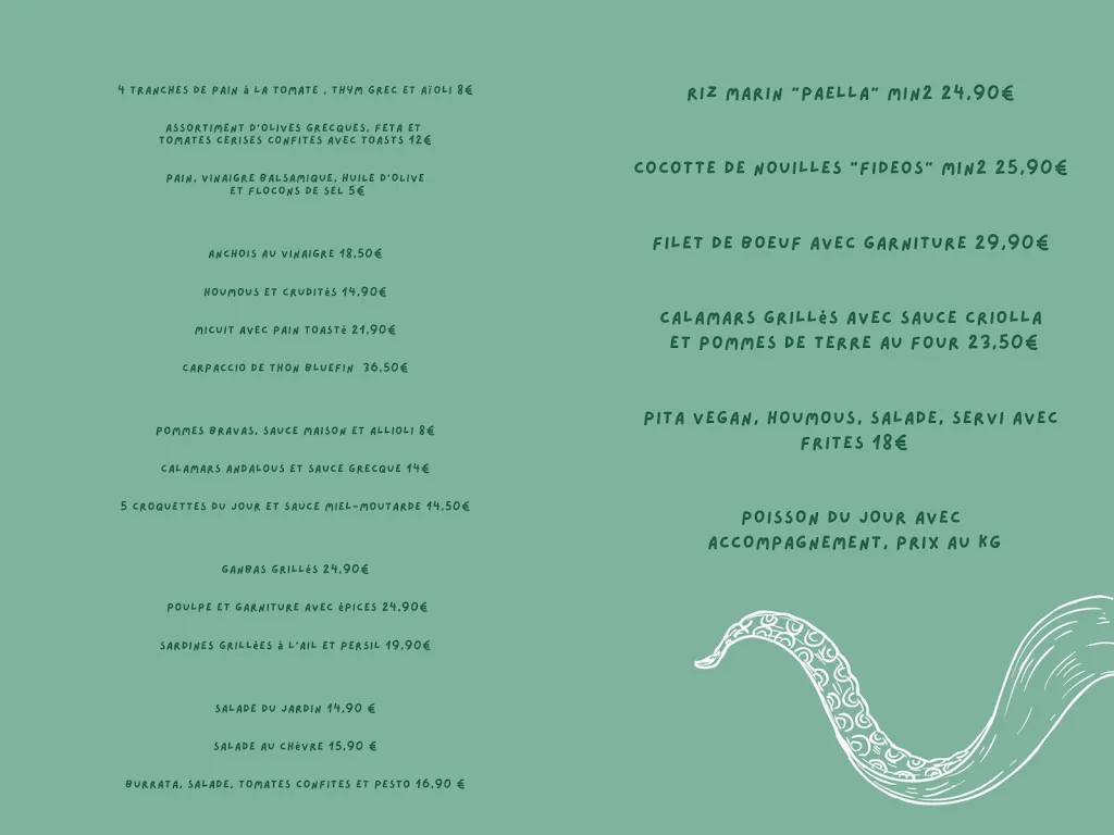 Menu_Beach Club Cala Llevadó_Tossa de Mar_image_2