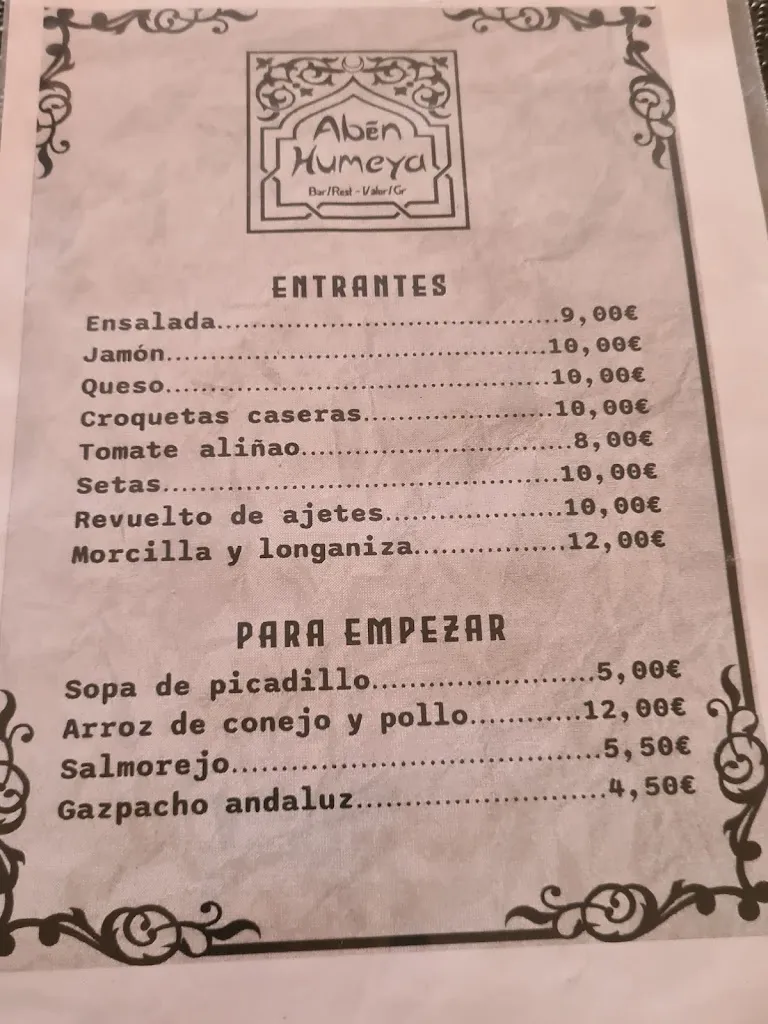 Menu_Restaurante Aben Humeya_Alpujarra de la Sierra_image_1