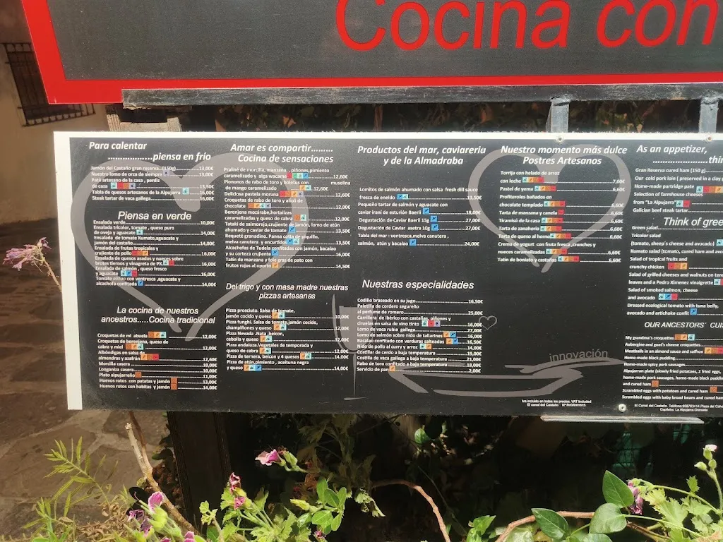 Menu_El Corral del Castaño_Alpujarra de la Sierra_image_4