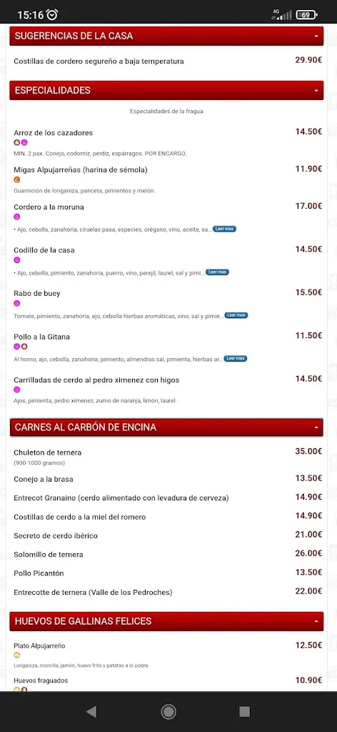 Menu_Restaurante La Fragua_Alpujarra de la Sierra_immagine_1
