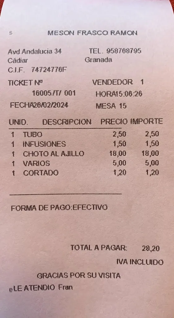 Michel VIP_Mesón Frasco Ramón_Alpujarra de la Sierra_review