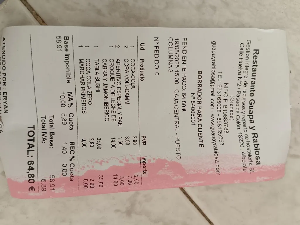 Nuria_Guapa y Rabiosa_Albolote_recensione