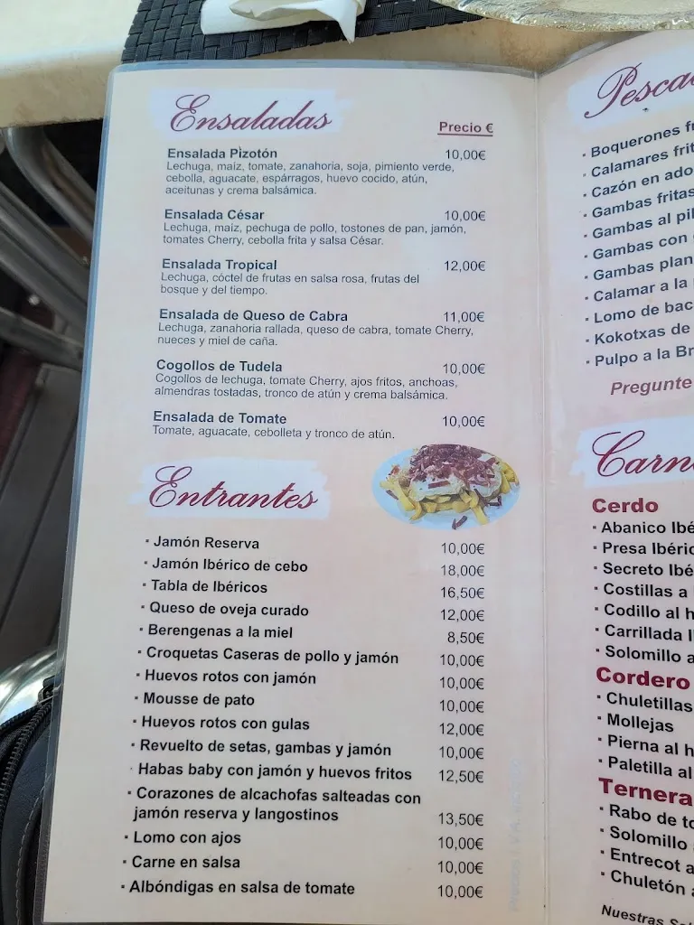 Menu_Mesón Restaurante Pizotón_Albolote_immagine_3